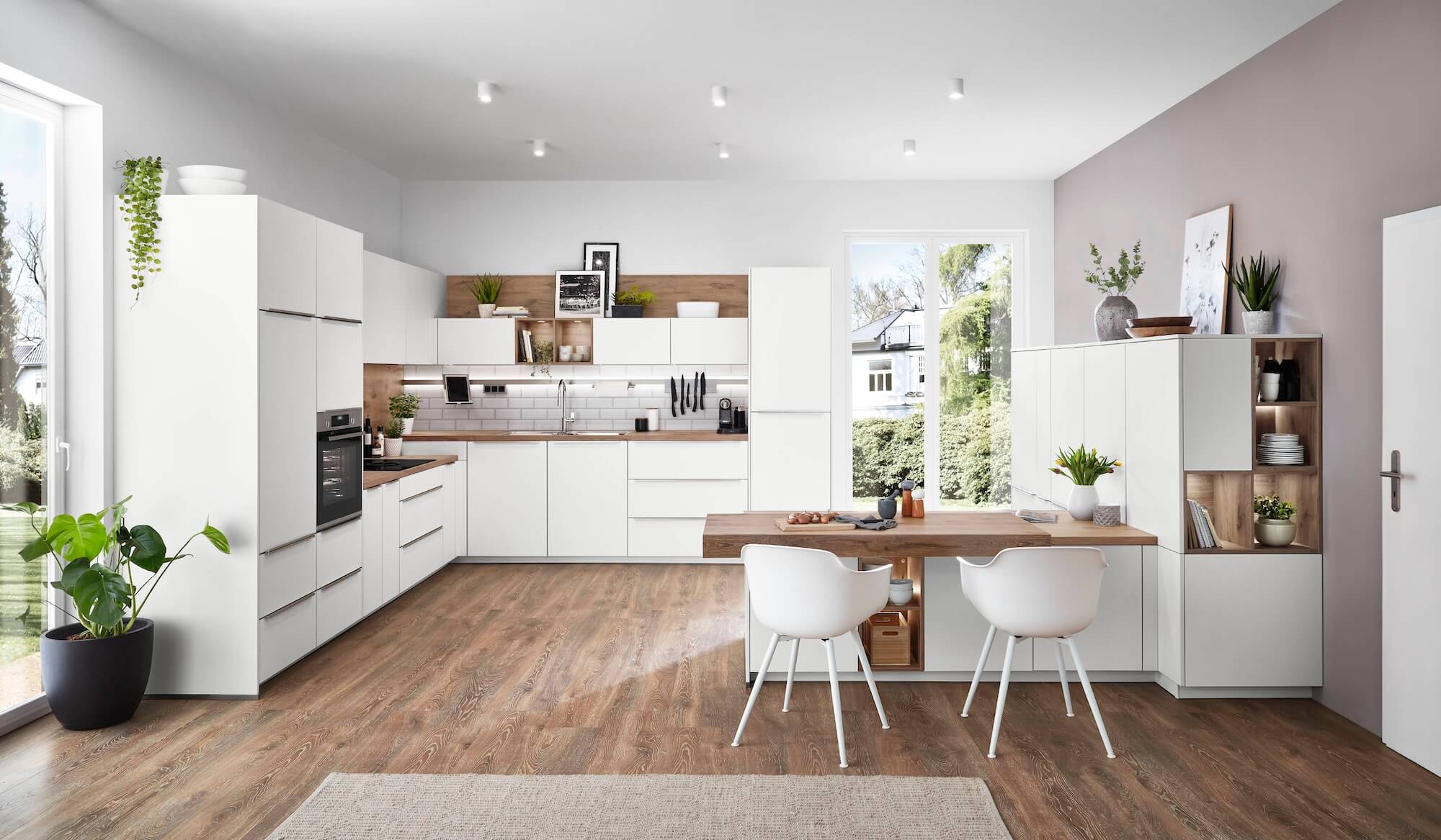 Nobilia L-Küche Innovativ Nussbaum